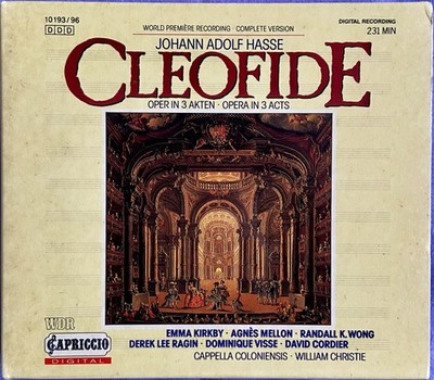 Hasse: Cleofide - William Christie 4 CD Box Set 1987 Capriccio Japan Free Ship!
