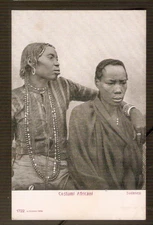SOUDAN   carte  postale Costumi Africani -Sudanesi