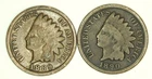 1889, 1890 Indian Head Cent Penny - 2 coin lot