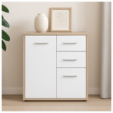 Kommode mit 2 Schubladen Nina Sonoma/Weiß Anrichte HTI-Living