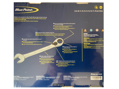 BLUE POINT By SNAP ON 12 Piece Metric Ratcheting Chrome Wrench Set