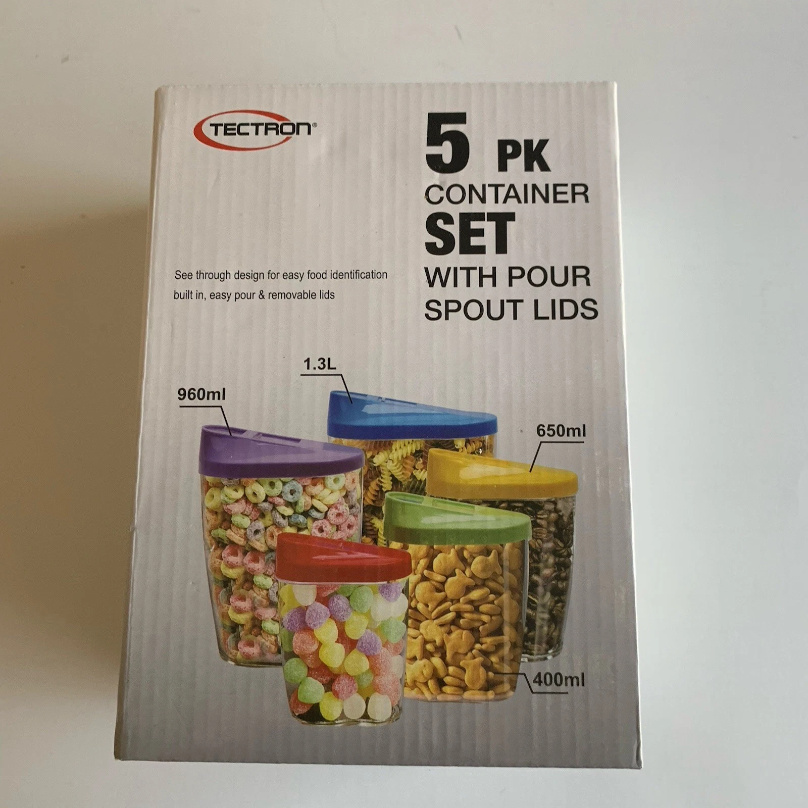 Tectron 5 Piece Container Set With Lids