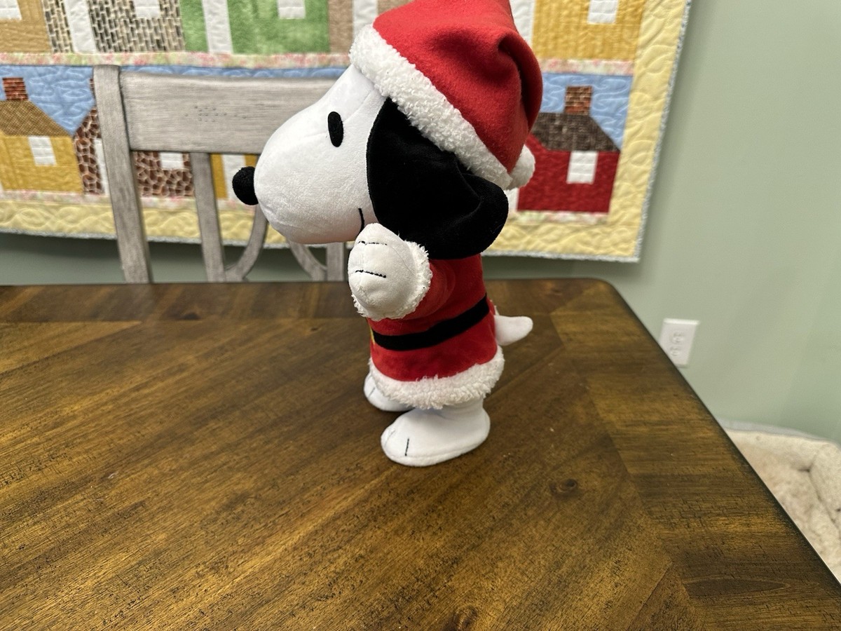 Gemmy Snoopy Xmas Santa Musical Peanuts Side Stepper Dancing