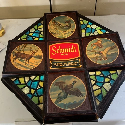 VINTAGE LIGHTED SCHMIDT’S  BEER SIGN