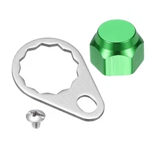 Fishing Reel Screw Nut Caps, Right Handle Locking Plate, Green & M7
