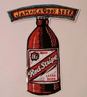 Vintage 20" Red Stripe Lager Beer Bottle Tin Metal Bar Sign 'Jamaica Good Beer'