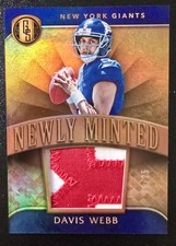2017 Panini Gold Standard #18 Davis Webb Newly Minted Prime #06/25
