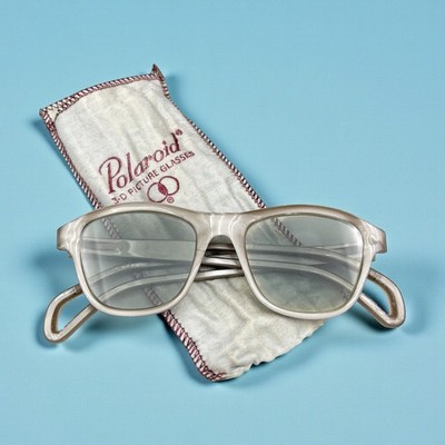 Polaroid 3-D Viewer Glasses No 717 Vintage 1950s Horn Rim 3D Glasses with Sleeve