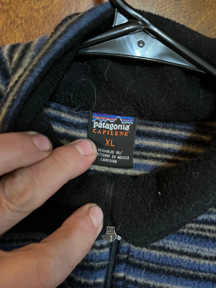 Camisa De Colección Patagonia Capilene L4 Para Hombres XL 1/4 Cremallera Patrón Clásico EX++++++++ Foto 3 de 3