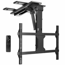 VIVO Black Electric Flip Down Ceiling TV Mount for 37 to 70 inch Screens