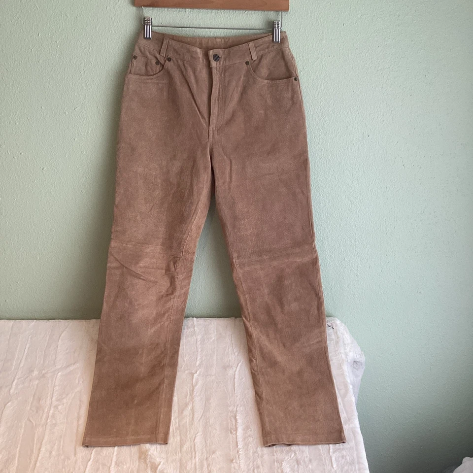 Chadwick’s Of Boston Women’s Tan Suede Pants Rocker,Biker,Yellowstone,Cowboy 4 - Image 2 of 4