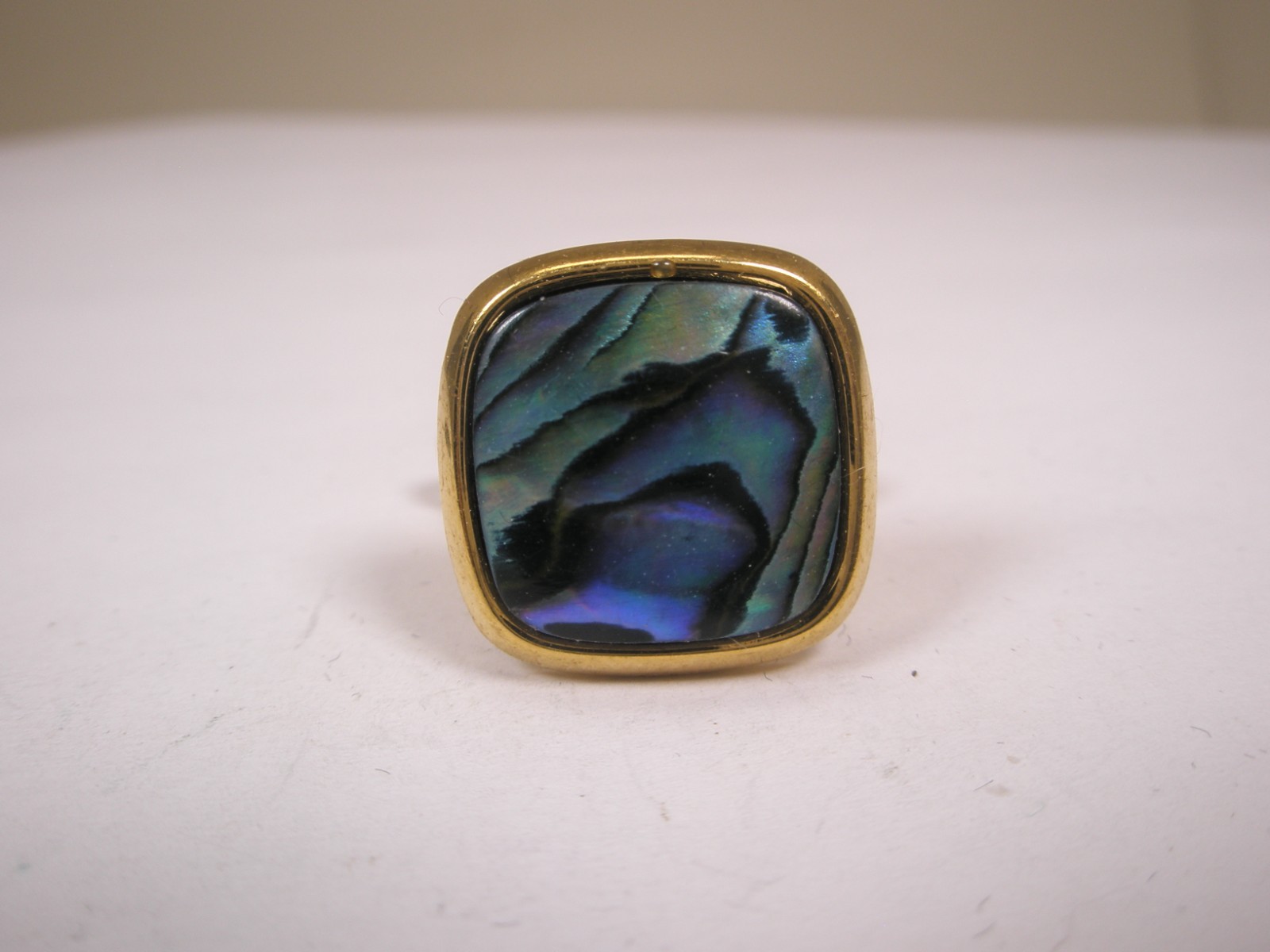 Abalone Shell Square SINGLE Vintage Cuff Link rep… - image 1
