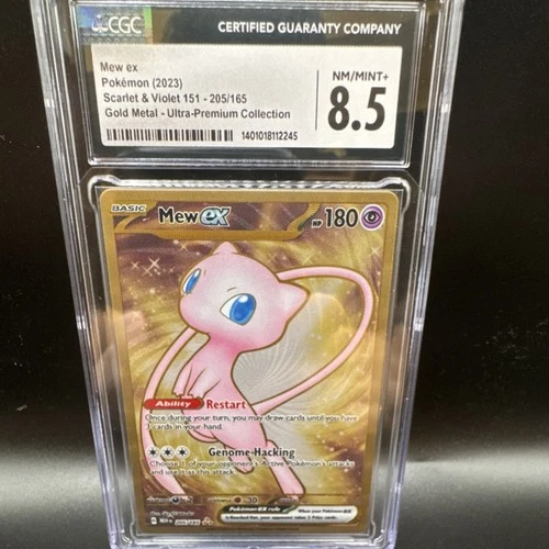 Pokémon Mew ex CGC 8.5 Scarlet & Violet 151 Gold Metal Ultra-Premium 205/165