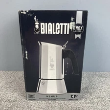 Bialetti Venus Induction, Stovetop Coffee Maker, 6 Cup Stainless Steel NEW
