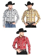 El General Men Cowboy Western Rodeo Casual Shirt L/Sleeve 23 Camisa Vaquera