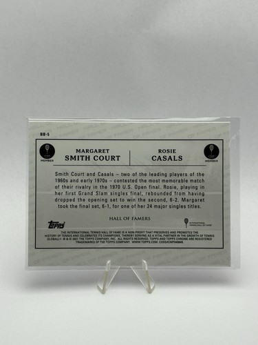 2021 Topps Chrome Tennis Battle of the Baselines #BB-5 Smith-Court / Casals - Picture 2 of 2