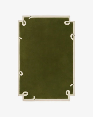 #ad Nordic Knots Loop Green Rug Giancarlo Valle New Zealand Wool Hand Tufted Rug $417.69