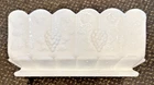 Westmoreland Milk Glass Paneled Grape Rectangular Planter WG Mark Vintage