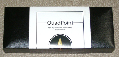 YASUTOMO QUADPOINT Y & C TWIST PEN BROWN MARBLE TP30BR