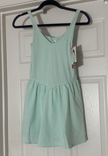 Spalding Womens Lightweight V-Neck Stretch Fit Active Mini Dress (Green, XS)