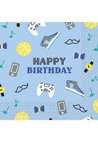 "Gadget - 16 Napkins \"Happy Birthday\" Blau 33Cm X 33Cm -D- Amscan"