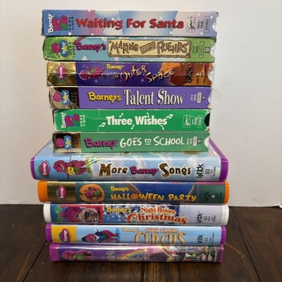 Barney And Friends VHS Lot Of 11 Halloween Party Super Singing Circus And More