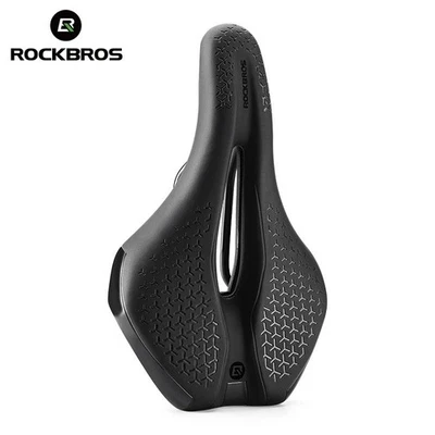 Selle de vélo creux respirant antichoc siège de cyclisme PU de qualité. - Photo 1/4
