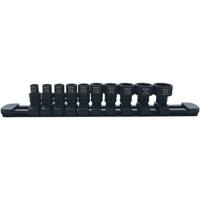 Astro Pneumatic 10-Teilig 1/4-Zoll Low Profile Nano Schlagsockel SAE