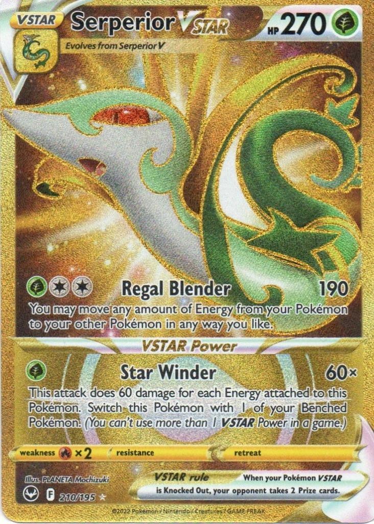Pokemon: SWSH12: Silver Tempest: Holofoil Serperior VStar (Secret): LP Condition
