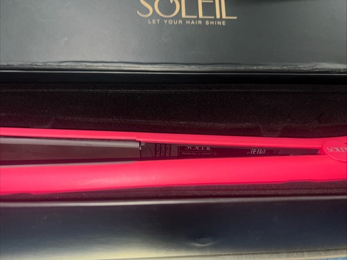 Soleil Professional Solid Ceramic Flat Iron Magnetized Plates ~ Pink MSRP $350 - Picture 7 of 7