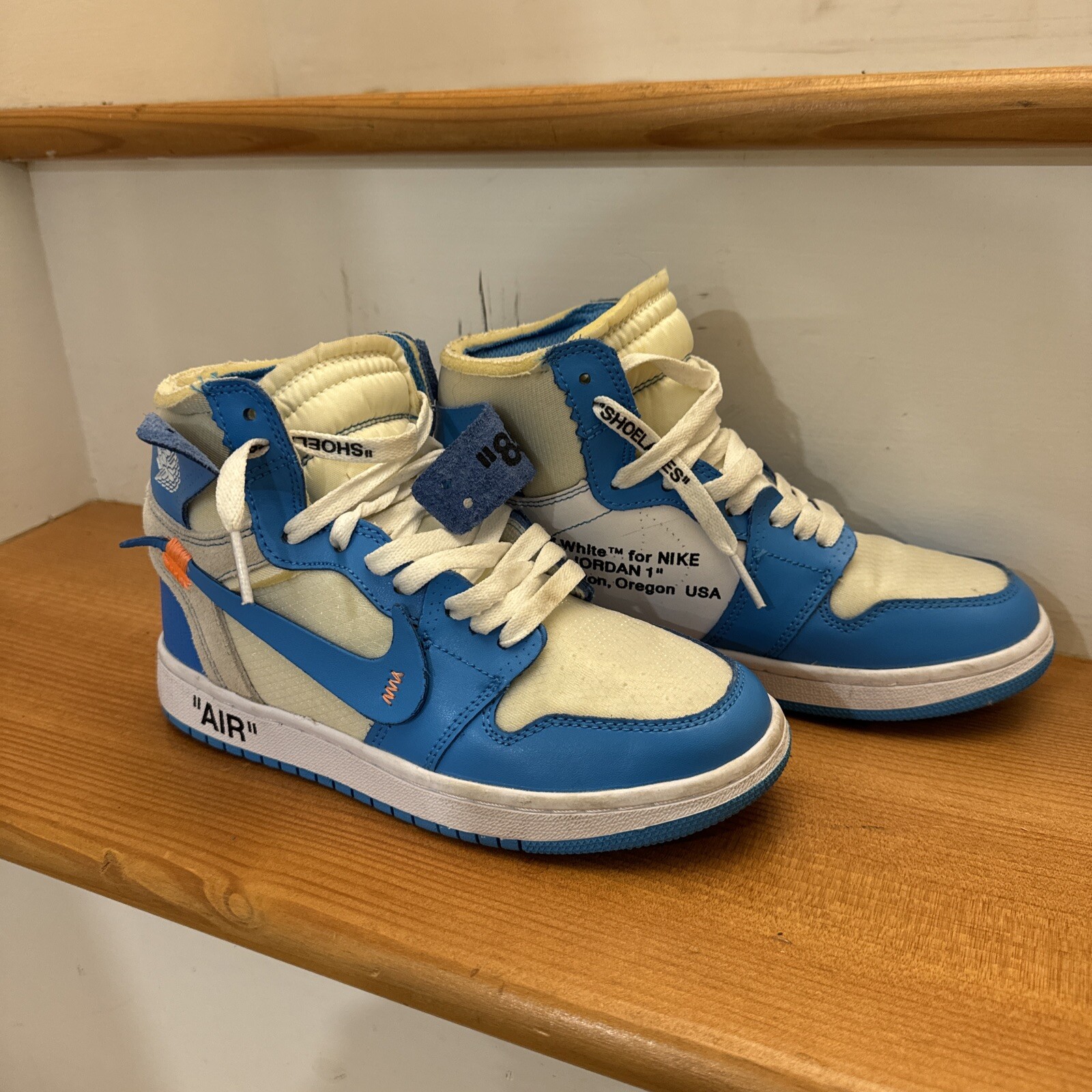 OFF WHITE X NIKE Nike Jordan 1 Retro OG x Off White High UNC taglia 5 5