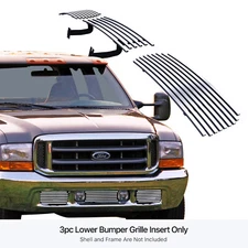 Fits 2000-2004 Ford Excursion/F-250/F350/F450/F550 Bumper Chrome Billet Grille