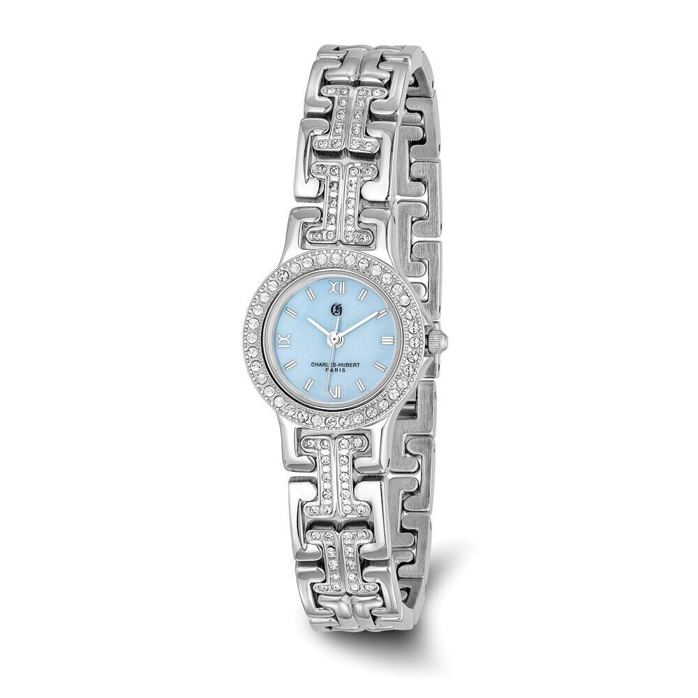 Charles Hubert Stainless Blue MOP Watch Amazon | Charles-Hubert Paris 6792-E Chrome Finish Light  main image 3