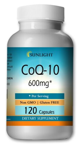 CoQ-10 CoEnzyme Q-10 600mg Serving Super High Potency Big Bottle 120 Capsules