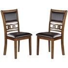 Dining Room Furniture Finish Set of 2 Side Chairs Cushion Seats Unique Back