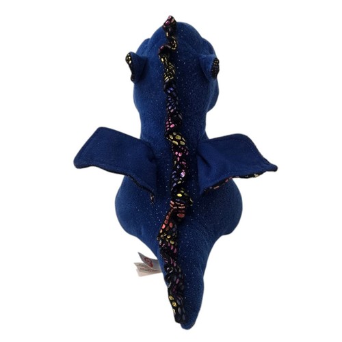 Ty Beanie Boo Saffire Drache Plüschtier Stofftier Glitzer blau goldene Flügel 9 Zoll - Bild 5 von 8