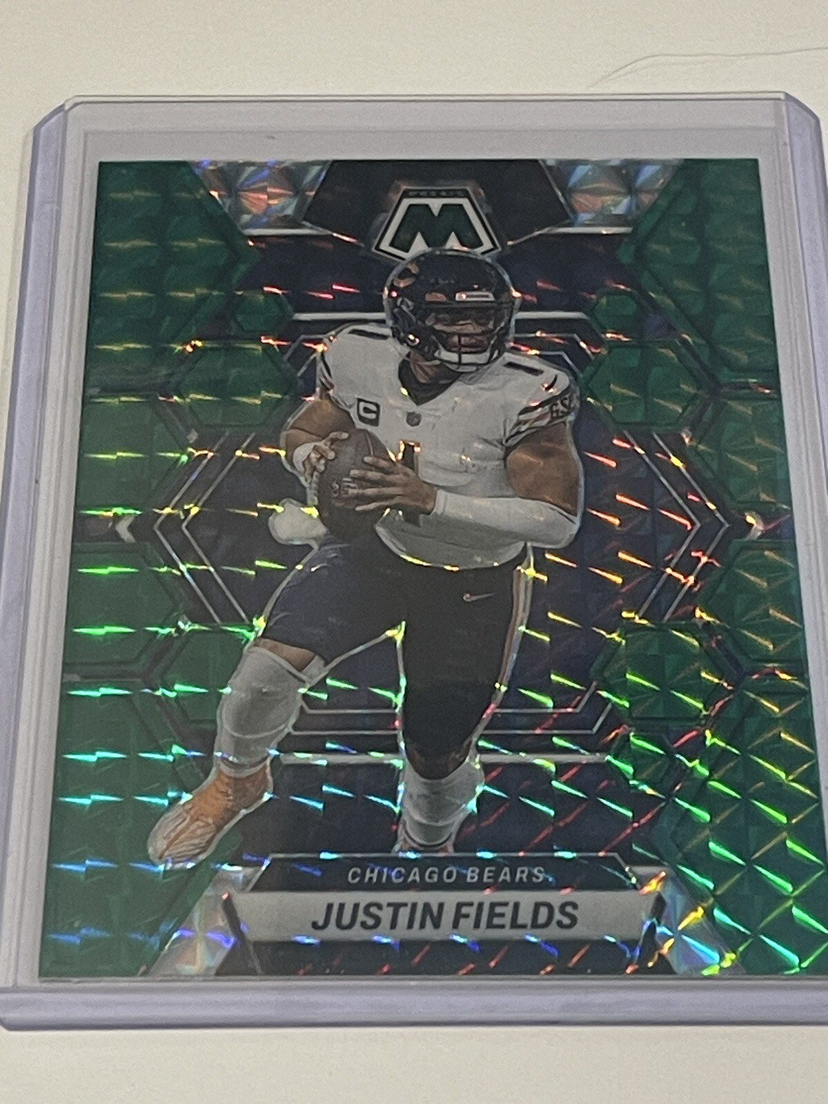 2023 Mosaic Football Justin Fields Green Mosaic #33 Bears
