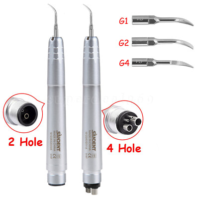 Dental Ultrasonic Air Perio Scaler Handpiece Hygienist 2-Hole & 4-Hole w.3 Tips