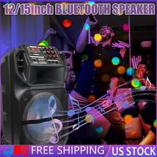 Portable Bluetooth Speaker Heavy Bass Sound Party Speaker FM AUX w/Mic Remote US