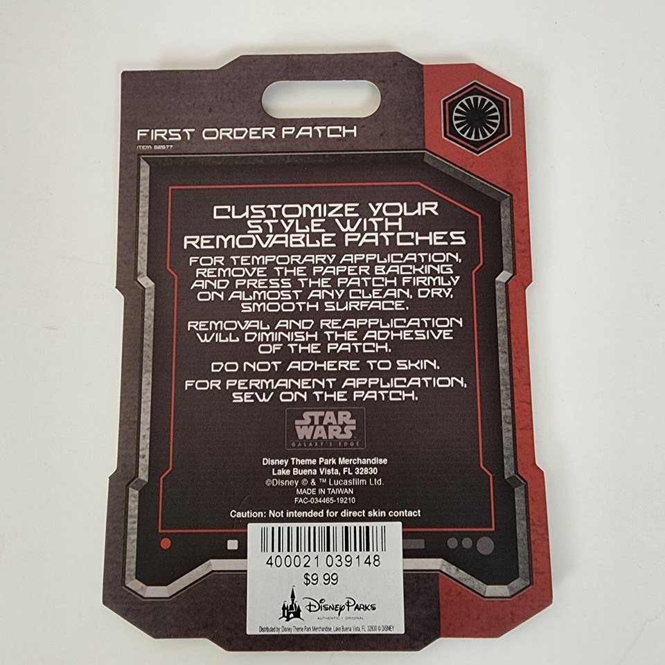 Disney Star Wars Galaxy's Edge Patch First Order Troop Leader Storm ...