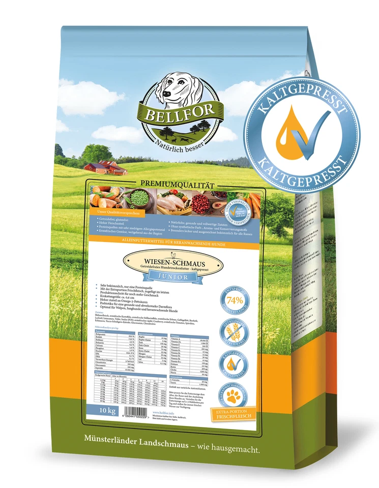 Bellfor Hundefutter Trocken Getreidefrei Extrudiertes Welpen Hunde Huhn 20 kg - Bild 2 von 4