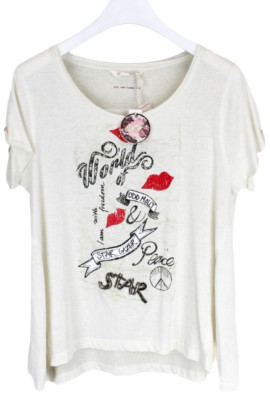 ODD MOLLY Odd Vibes Tee T-Shirt Damen L (LARGE) Bedruckt