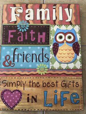 Wandbild Holzoptik 40x30 Eulen /  Family von Hobby Lobby