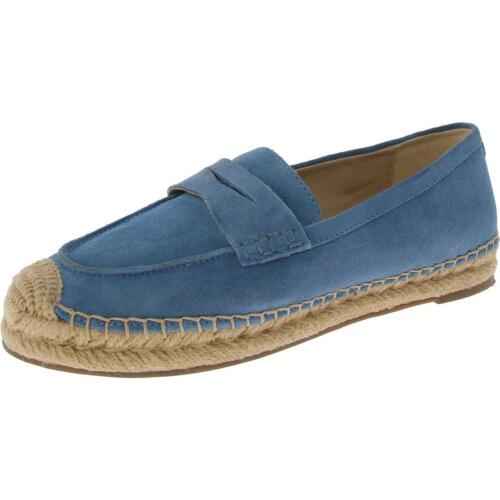 Sam Edelman Womens Kai Blue Leather Loafers Shoes 7.5 Medium (B,M) BHFO 8423