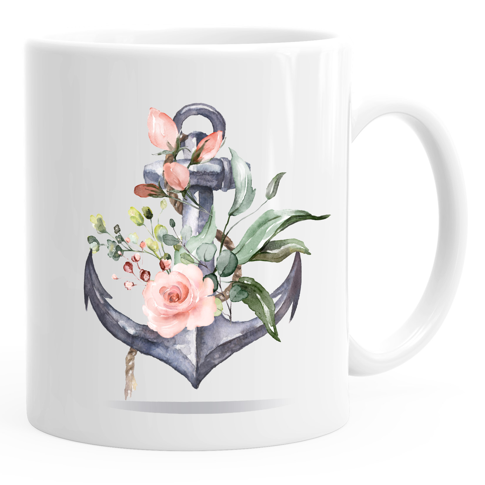 Футболка с акварелью Kaffee-Tasse Anker Blumen-Tasse Autiga 2890₽