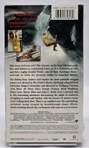 NEW The Perfect Storm VHS 2000 George Clooney Mark Wahlberg Drama Movie SEALED - Picture 5 of 9