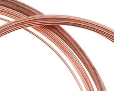 Copper Plated Stainless Steel Memory Wire 2 1/4 Inch Round Bracelet  12 Loops 