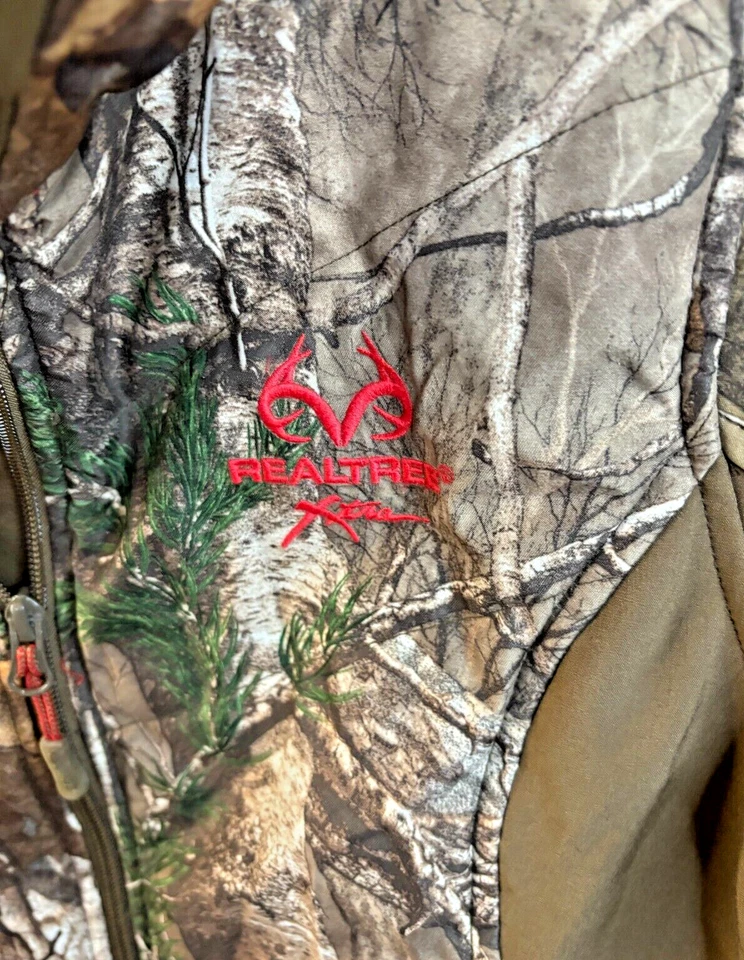 Abrigo camuflado Realtree para mujer con detalles rojos chaqueta de caza súper suave talla: S 34-36 Foto 3 de 4