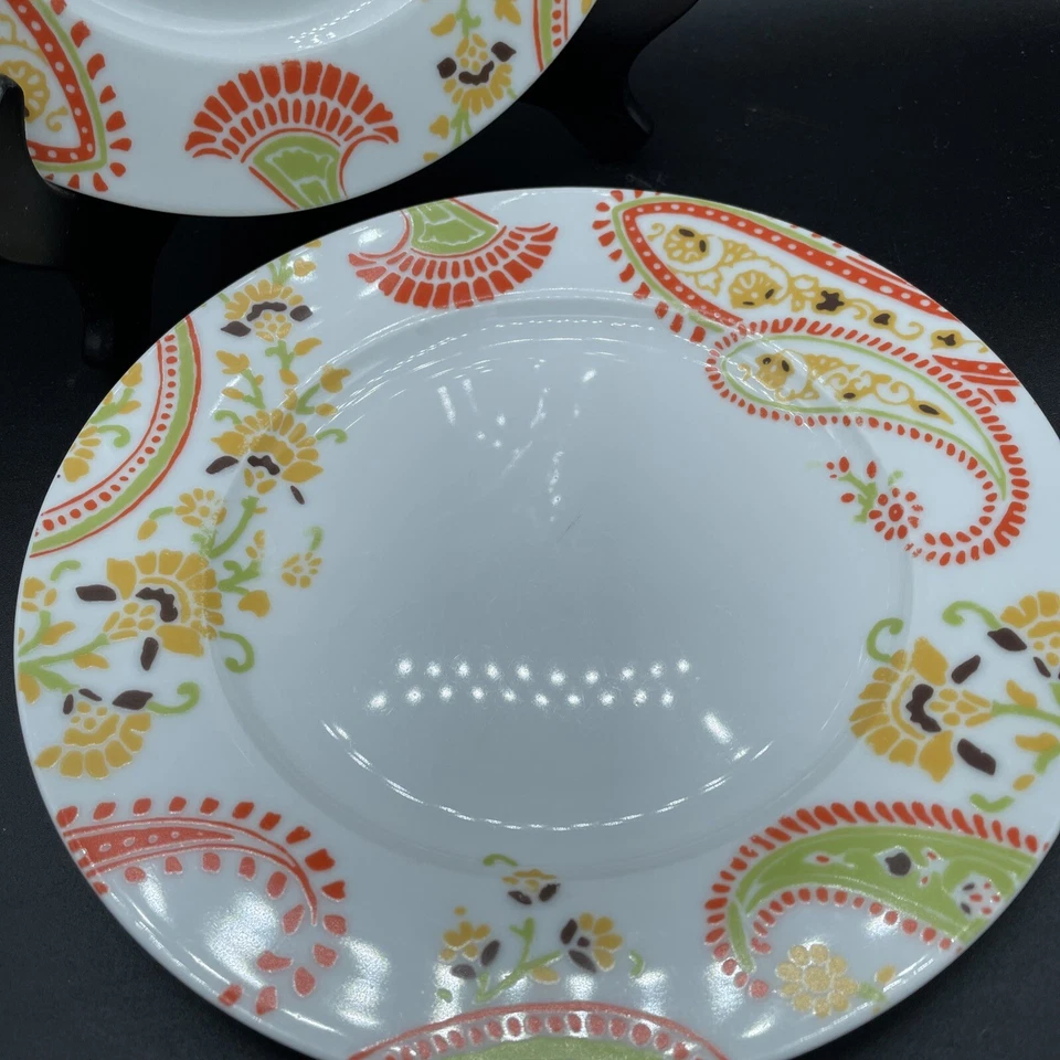Prato de salada Rachael Ray Paisley 8” conjunto de 2 - Imagem 3 de 4