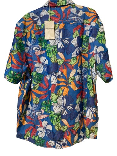 Tommy Bahama Men’s Hawaiian Shirt Size XL Coconut Point Luau Blue Aster NWT - Picture 3 of 7